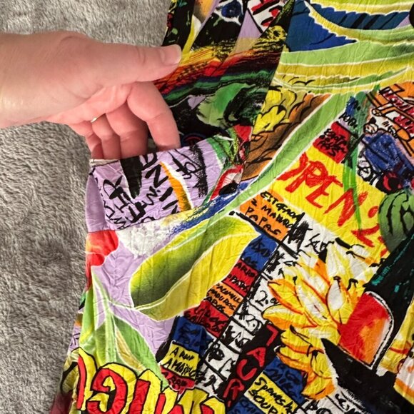 Vintage Jams World Sheath Dress Hawaiian Size 7 Sleeveless Tropical - Picture 6 of 8